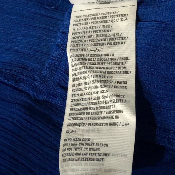 Hollister Embroidered Sheer Top Womens Size XS Blue Boho Festival Crinkle - Picture 10 of 11